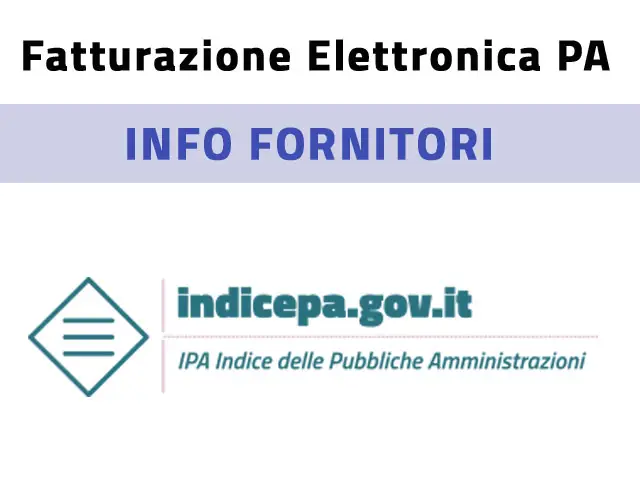 Fatturazione PA - Info Fornitori